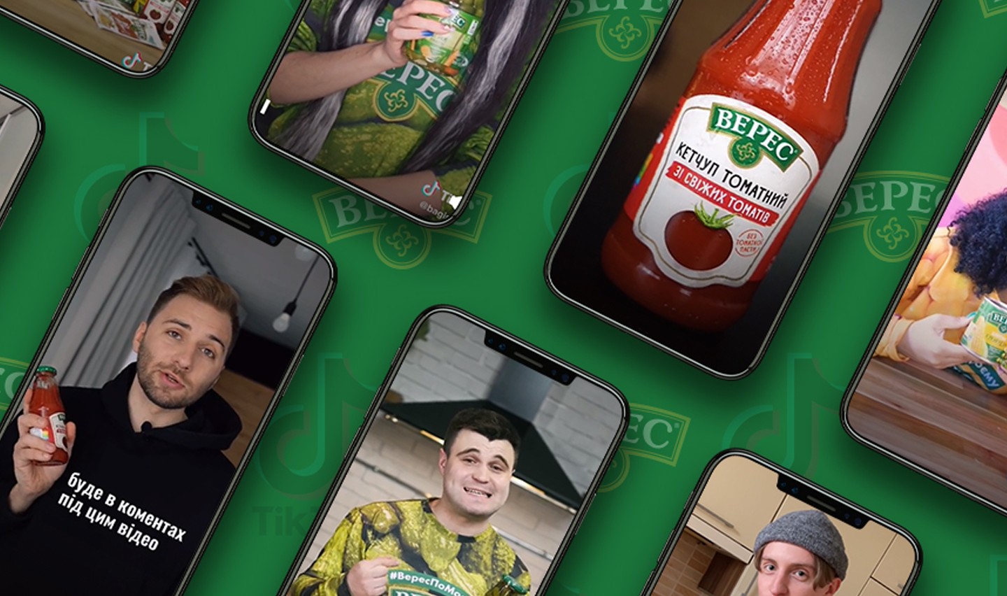 Crunchy-splashing-sipping-yummy TikTok campaign for  Veres brand image